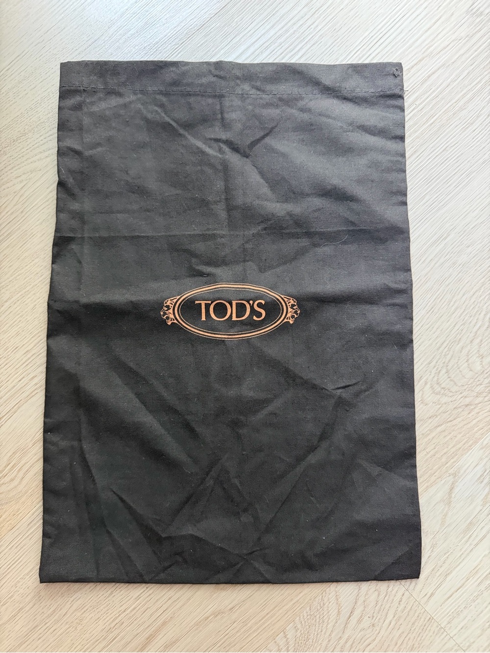 TOD'S Logo Dust Bag Brown *missing drawstring